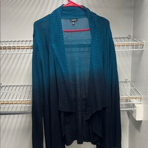 torrid Teal-to-Black Ombre Open-Front Cardigan